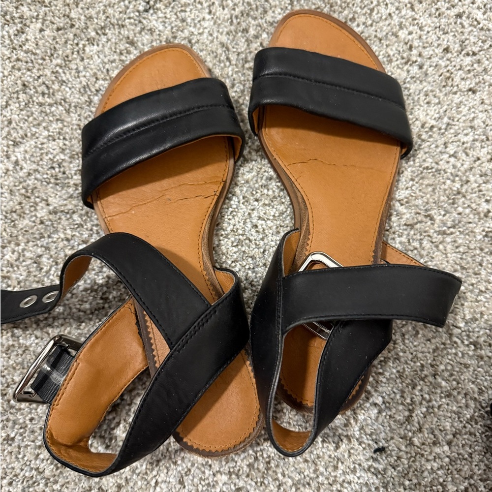 Franco Sarto Brown and Black Sandals